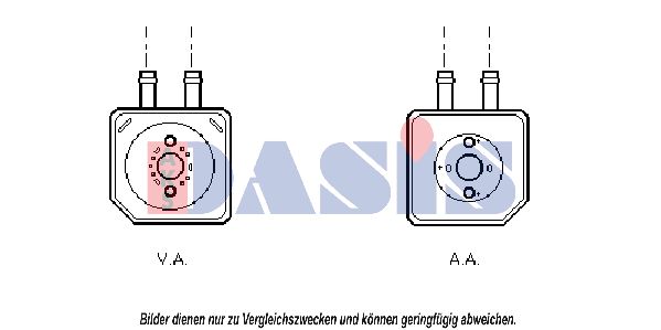 AKS DASIS Eļļas radiators, Motoreļļa 046005N